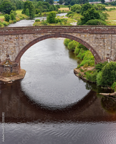 A Close up of one of the Segmental Arches of the Lower North Water Bridge carrying the A92 Road between Arbroath and Aberdeen. photo