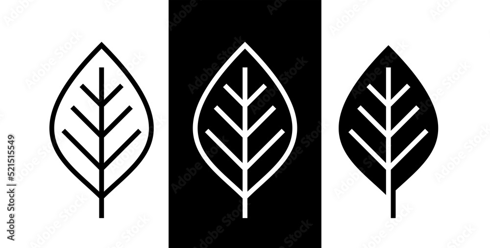 Tree leaf icon. Symbol of nature, earth and ecology. Isolated raster illustration on white background. Tree leaf icon. Symbol of nature, earth and ecology. Isolated raster illustration on white background.