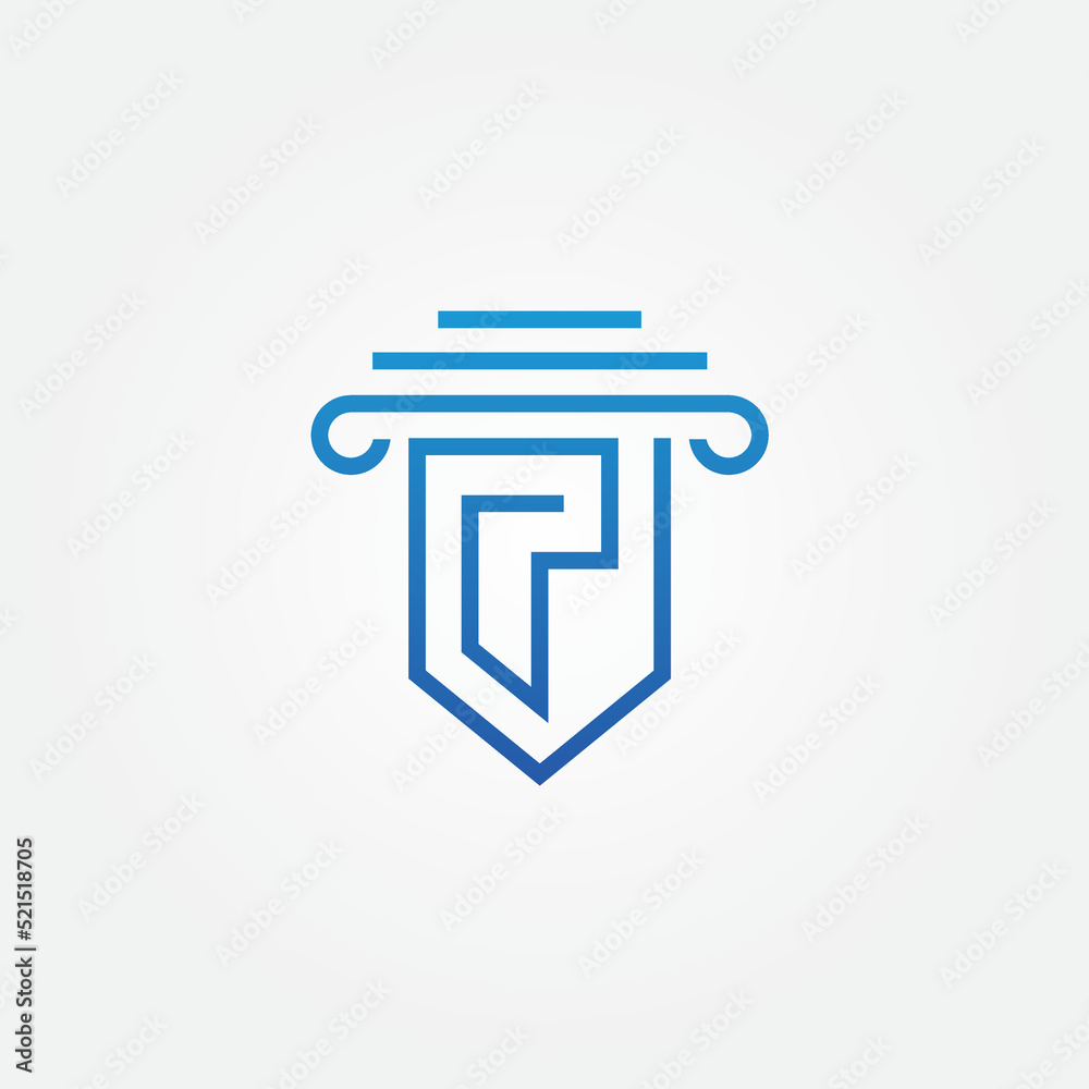 p letter. lawyer. legal. firm. attorney logo design vector p letter. lawyer. legal. firm. attorney logo design vector