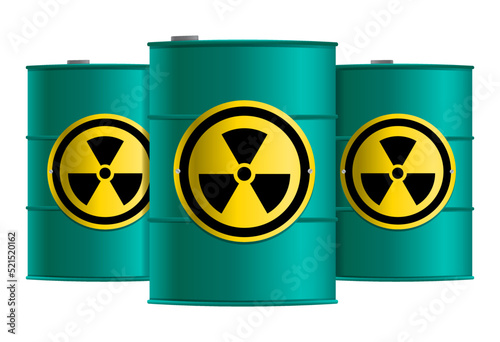 Radioactive Waste Metal Barrels