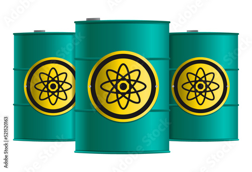 Atomic or Nuclear Waste Metal Barrels