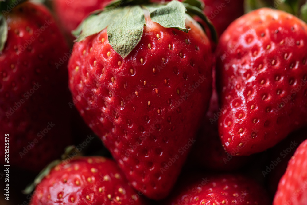Fresh ripe strawberry, close up, selective focus. Fresh ripe strawberry, close up, selective focus.