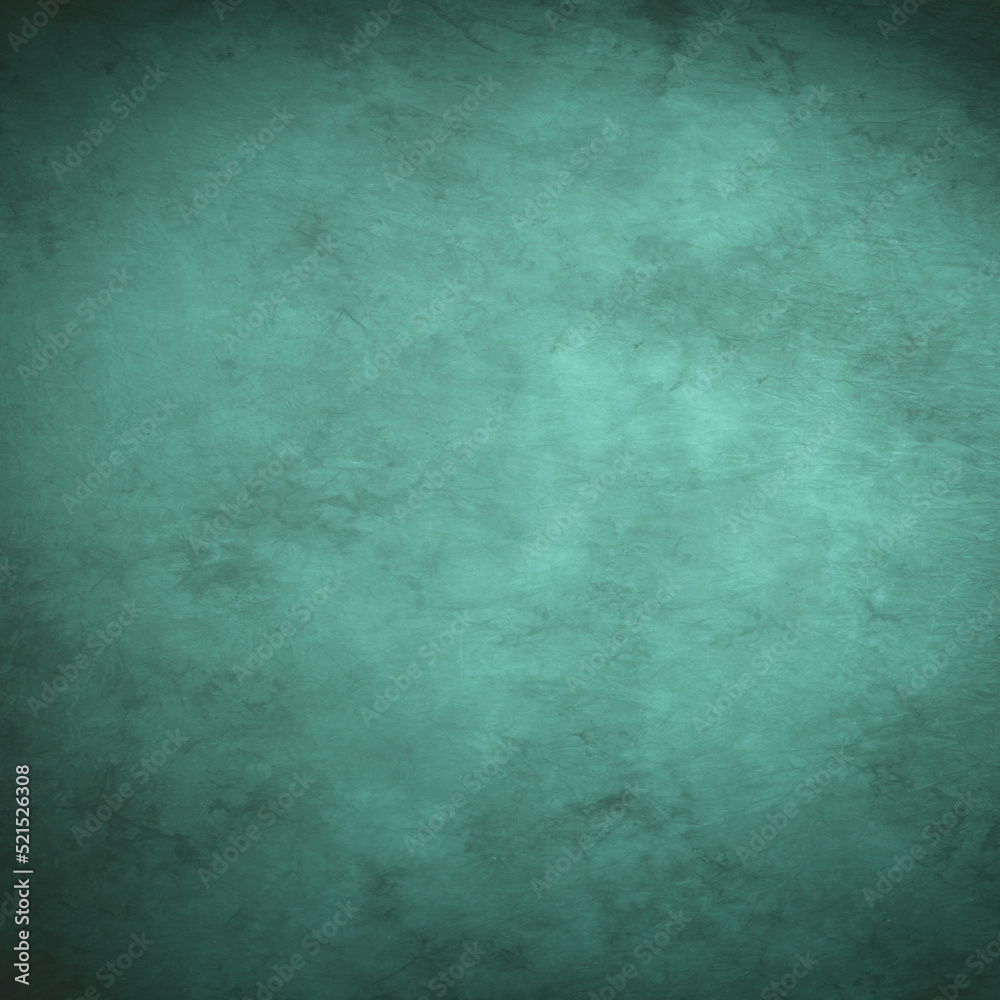 Green painted canvas or muslin fabric cloth studio backdrop or background, suitable for use with portraits, products, concepts. Square format for canva, instagram and more.