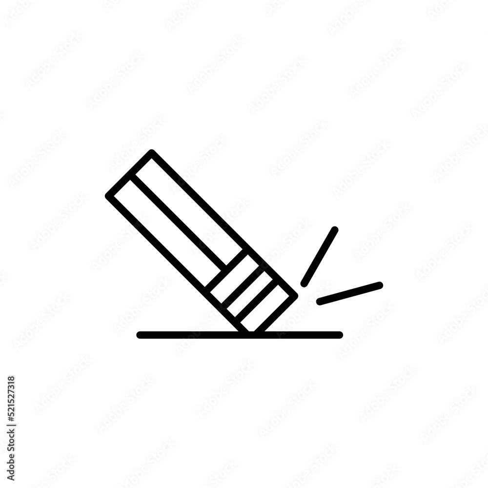 eraser icon flat style trendy stylist simple