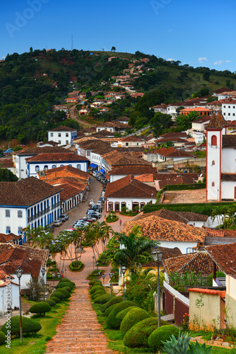 The small, historic town of Serro, a remote colonial gem near Diamantina, Minas Gerais, Brazil	 photo