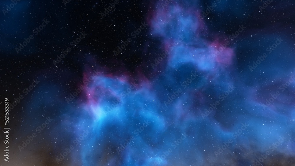 Space nebula, for use with projects on science, research, and education. Illustration
