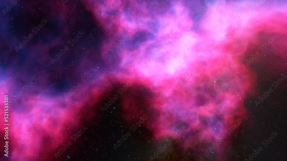 Fototapeta premium Space nebula, for use with projects on science, research, and education. Illustration 