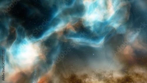 Space nebula, for use with projects on science, research, and education. Illustration 