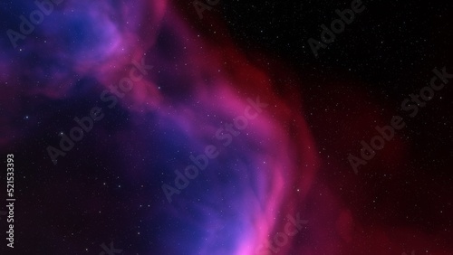 red-violet nebula in outer space, horsehead nebula, unusual colorful nebula in a distant galaxy, red nebula 3d render © ANDREI