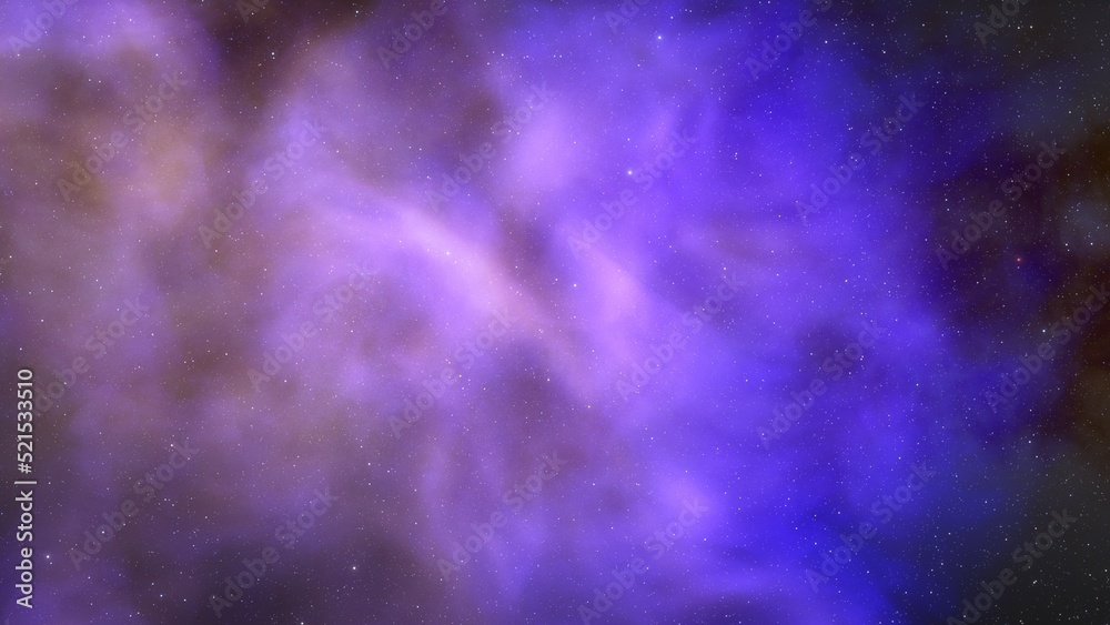 Deep space nebula with stars. Bright and vibrant Multicolor Starfield Infinite space outer space background with nebulas and stars. Star clusters, nebula outer space background 3d render
