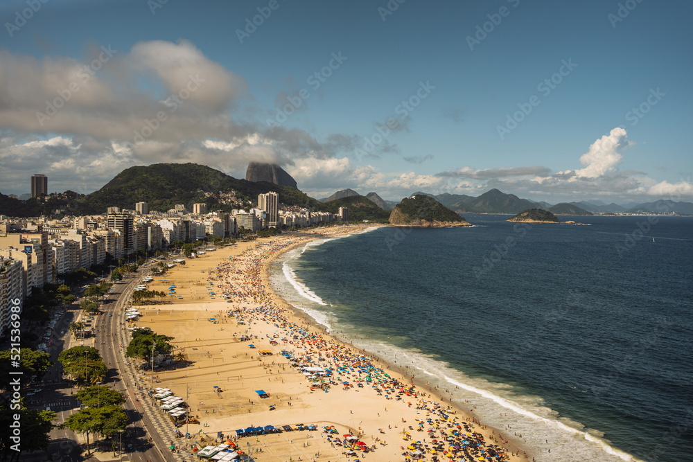 Rio de Janeiro beach. View from a height.
