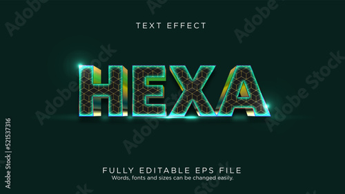 Hexa Pattern Text Effect Font Type