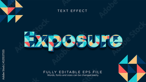Exposure Geometric Pattern Text Effect Font Type