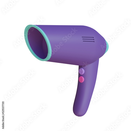 3d electronic object hair dryer photo