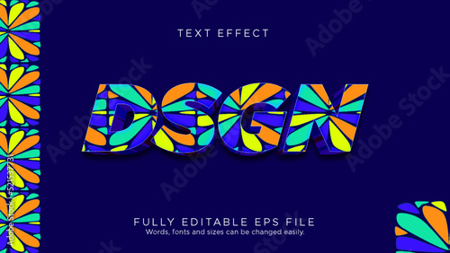 DSGN Pattern Text Effect Font Type photo