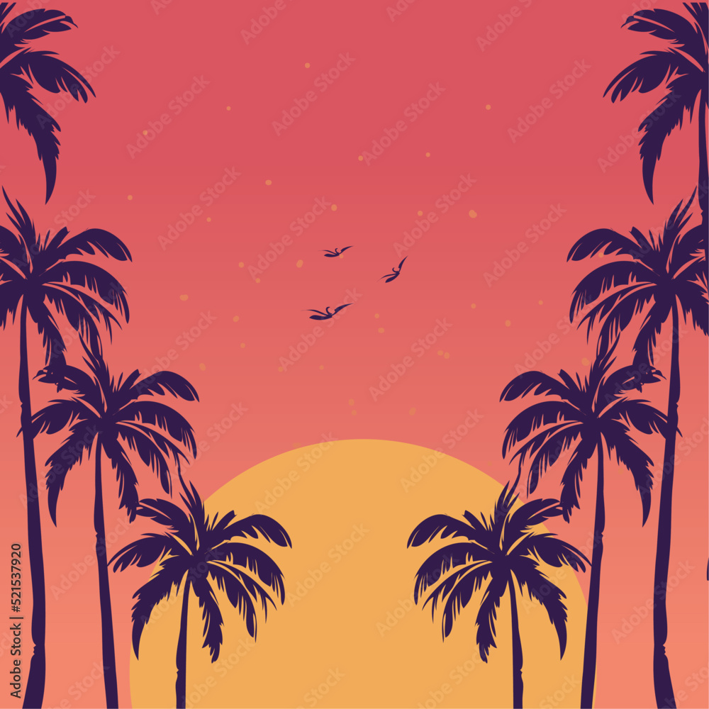 poster of sunset