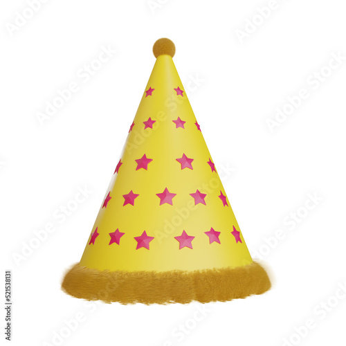 3d April fool object party hat