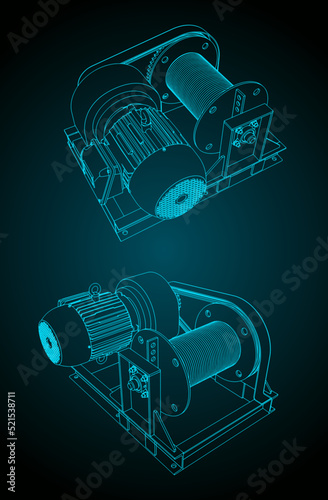Electric winch drawings