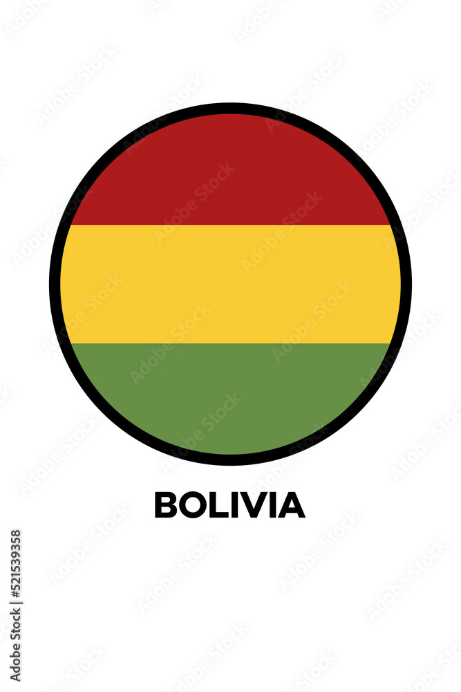 Poster with the flag of Bolivia Poster with the flag of Bolivia