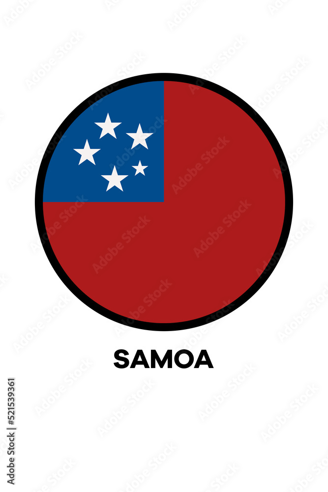 Poster with the flag of Samoa Poster with the flag of Samoa