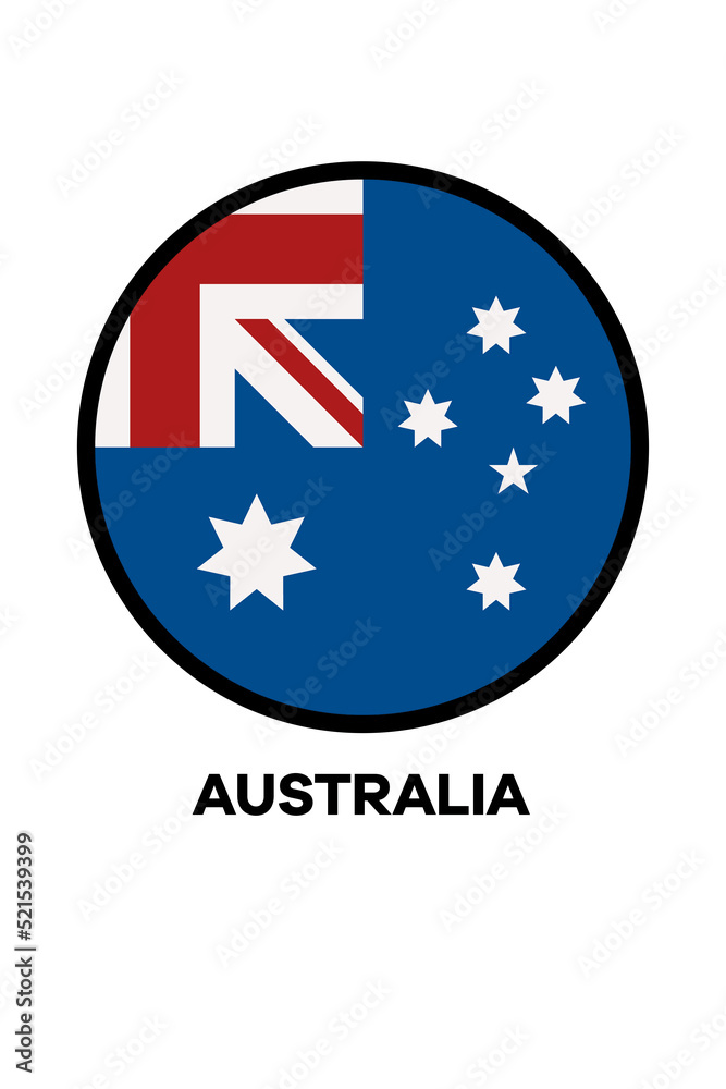 Poster with the flag of Australia