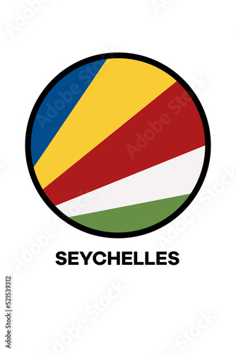 Poster with the flag of Seychelles