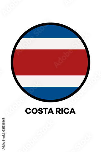 Poster with the flag of Costa Rica