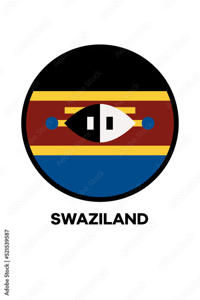 Poster with the flag of Swaziland Poster with the flag of Swaziland