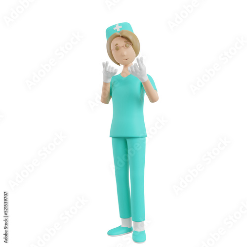 3d nurse character