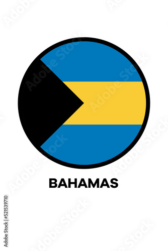 Poster with the flag of Bahamas