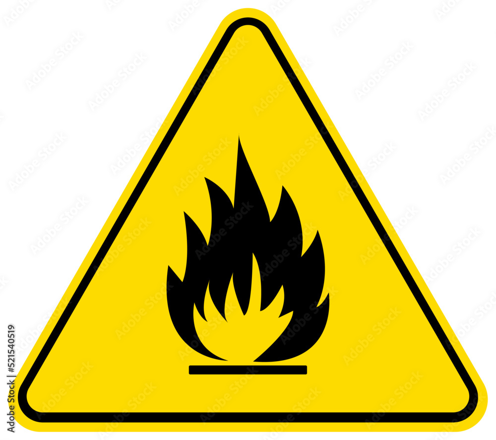 fire danger flammable sign fire danger flammable sign