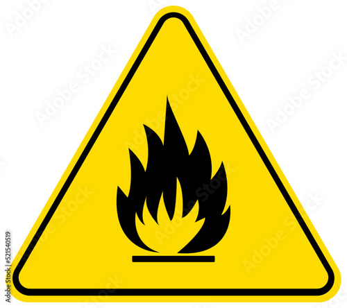 fire danger flammable sign