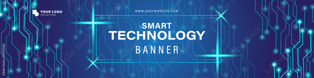 technology linkedin banner template Stock Vector | Adobe Stock