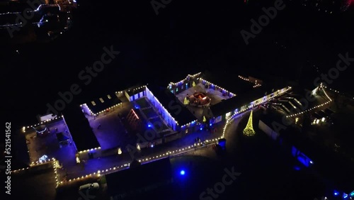 Christmas lights at Glenarm Castle Northern Ireland photo