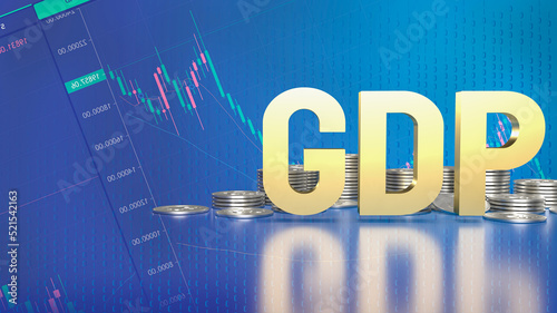 gold gdp for business concept 3d rendering photo