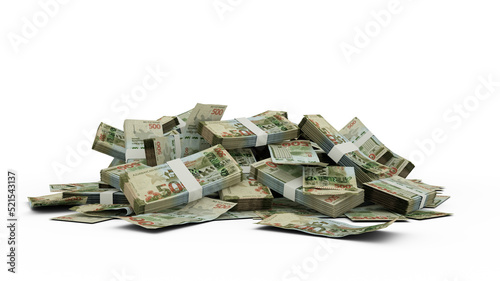 3D Stack of 500 Azerbaijani manat notes