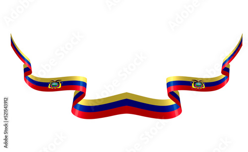 Ecuador flag ribbon flutter