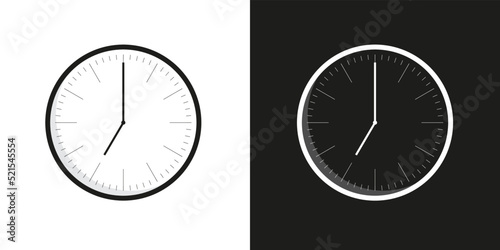 Free Download Modern circle wall clock icon design vector template. Time alarm deadline business symbol illustration.	 - GFXLoad