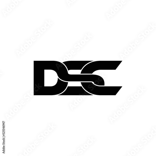 DSC letter monogram logo design vector photo