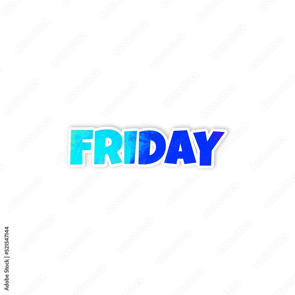 Colourful Friday on white background Colourful Friday on white background