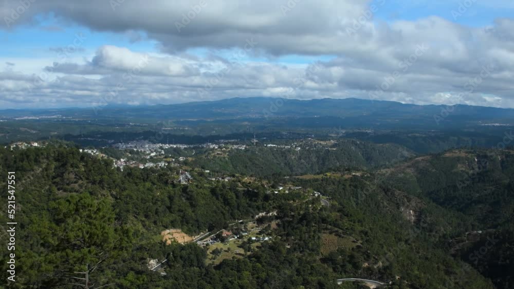 Vista aérea de Chichicastenango y sus carreteras y pueblos como destino turístico de Guatemala Vista aérea de Chichicastenango y sus carreteras y pueblos como destino turístico de Guatemala