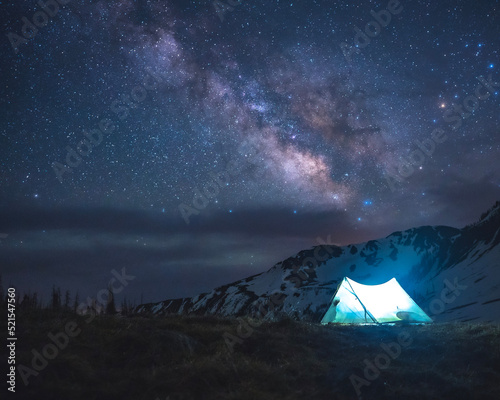 tent in the night