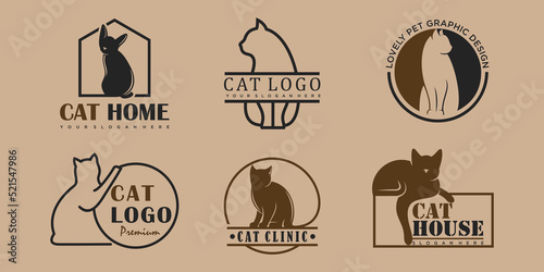 Dog and cat , animal pet , logo design inspiration