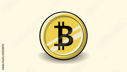 Close up of Golden Bitcoin. cryptocurrency.BTC coins. bitcoin symbol. Bitcoin vector. icon Crypto currency emblem.