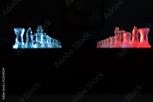 Fotobehang chess game lighting