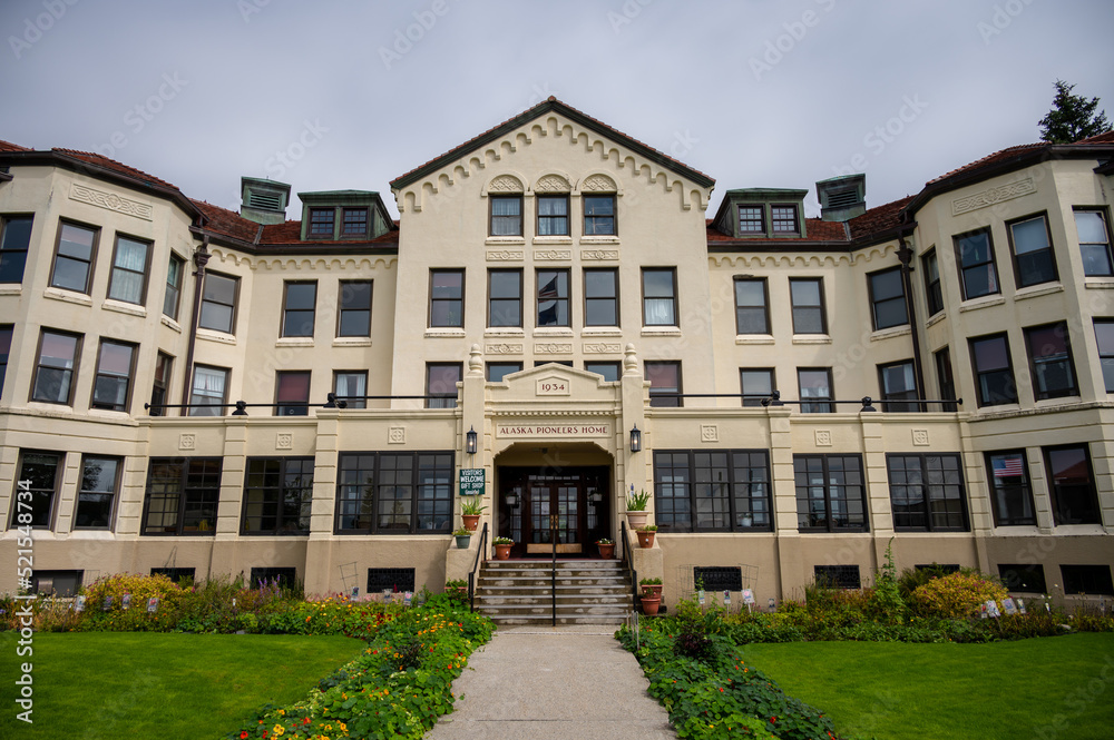 Fototapeta premium View of Sitka's Alaska Pioneers Home.