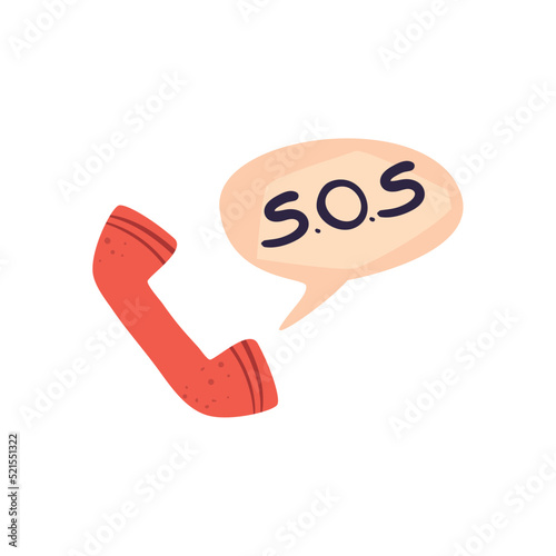 flat phone and sos message