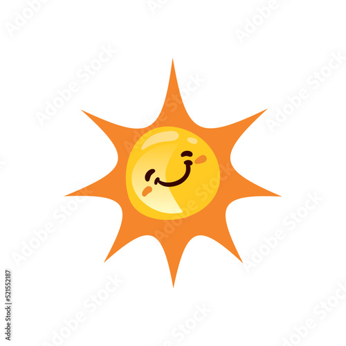 flat smile sun