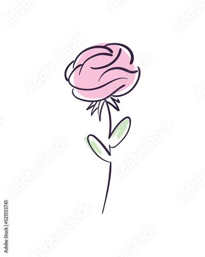 flat purple rose