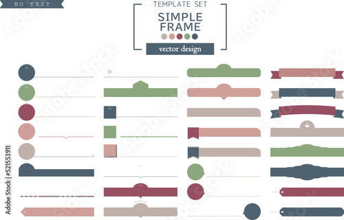 見出しタイトルのテンプレートセット カラー 文字なし ベクター